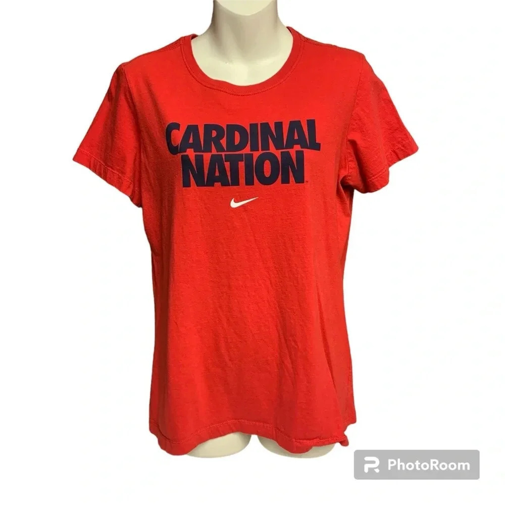Nike XL red Cardinal Nation slim fit tee shirt